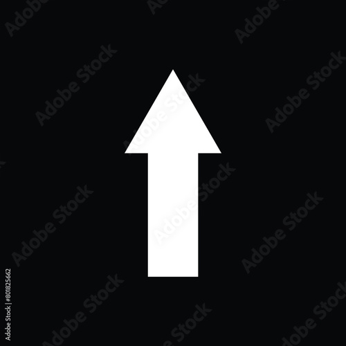 white arrow up ward direction. White arrow icon. 