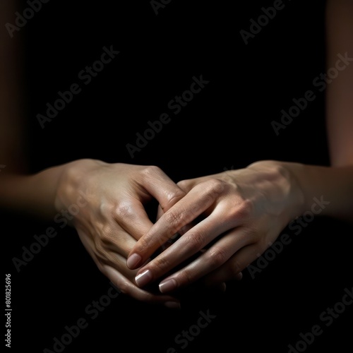 Wallpaper Mural perfect hands of a woman, dark background Torontodigital.ca