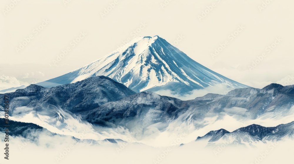 Contemporary Style Mount Fuji Japan.
