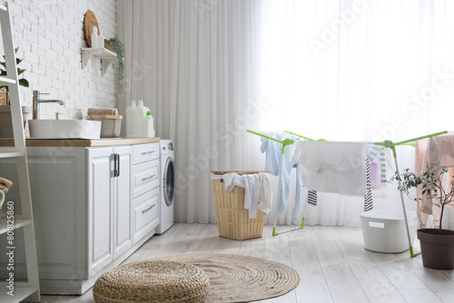 Interior of laundry room wi...