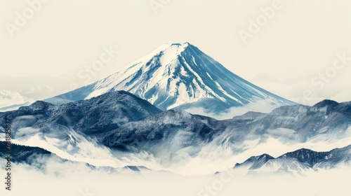 Contemporary Style Mount Fuji Japan.
