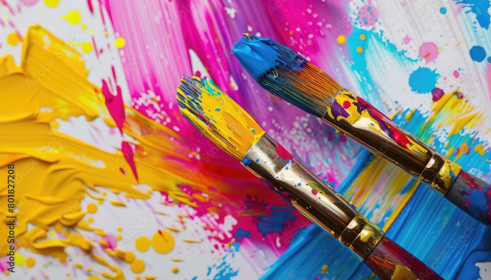 Obraz premium abstract watercolor background with brush strokes