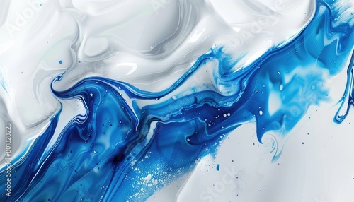 wallpaper creative simple, clean abstract, white with blue details like painted whit oil photo