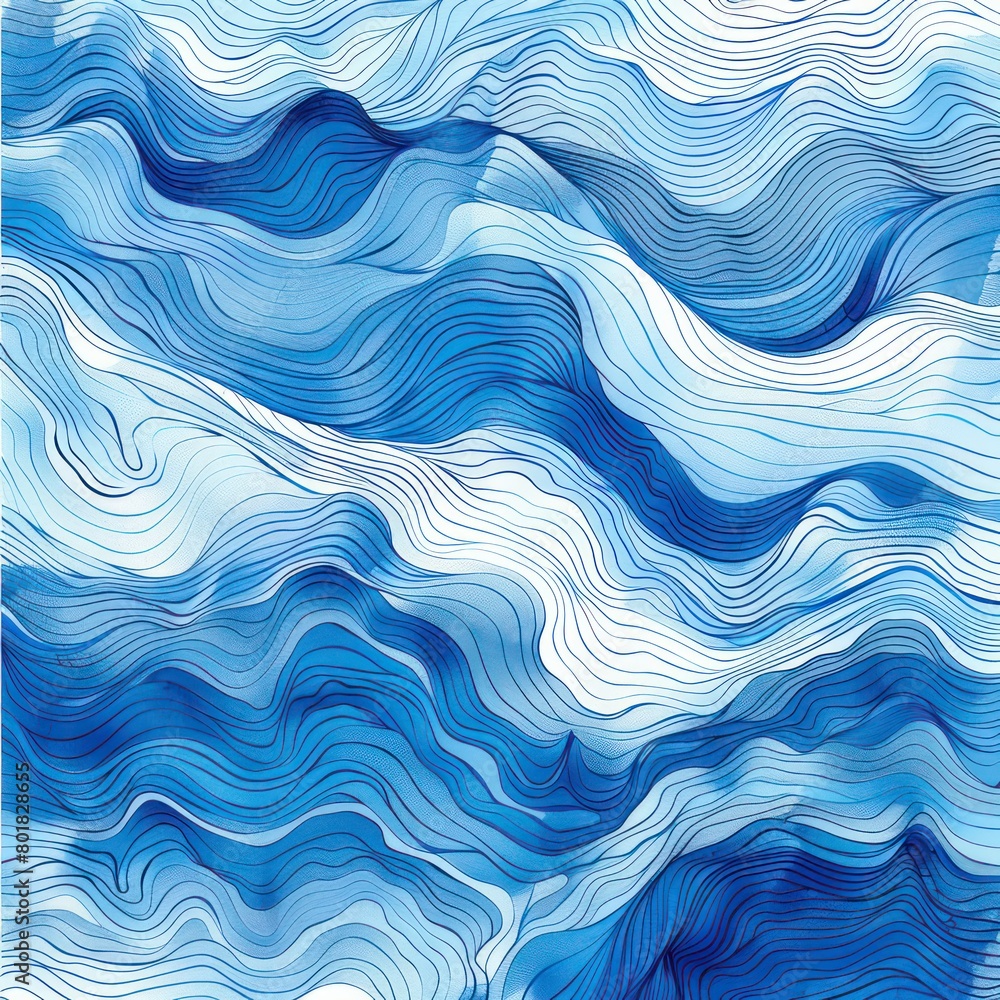 water line art flowing texture