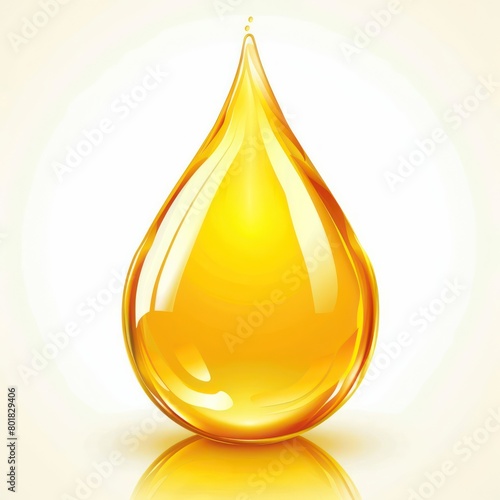 yellow liquid oil droplet