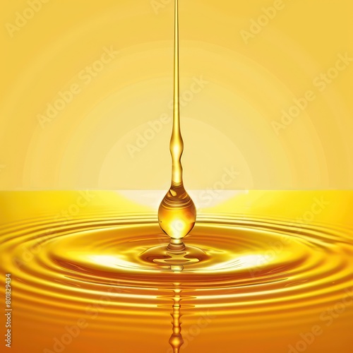 yellow liquid oil droplet