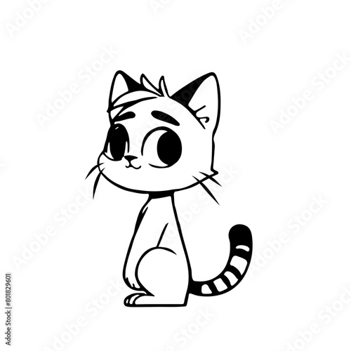 A smart cat in the moment 