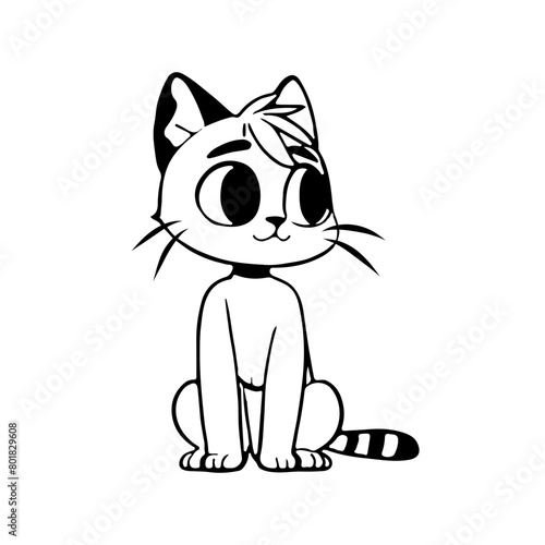 A smart cat in the moment 