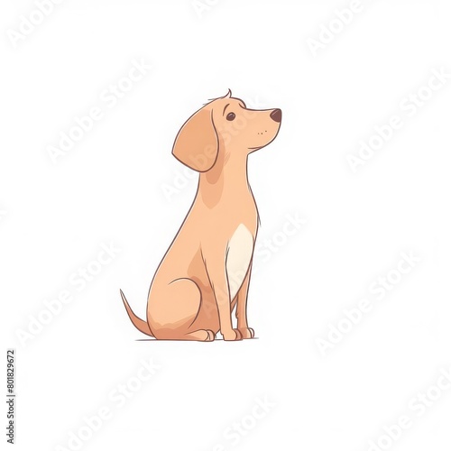 minimalistic dog drawing