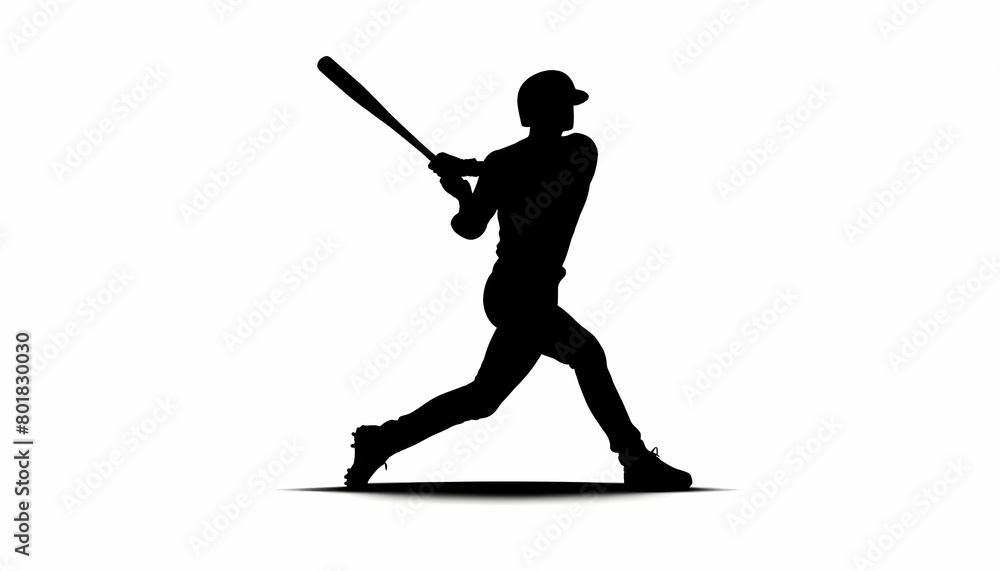Silhouette of a baseball player Silhouette of a baseball player