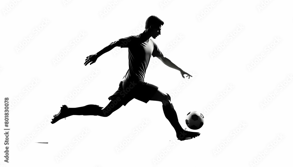 Silhouette of a football player