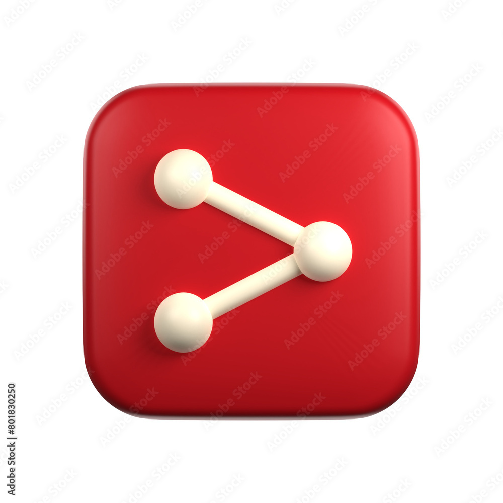 share in 3d illustration of user interface theme share in 3d illustration of user interface theme