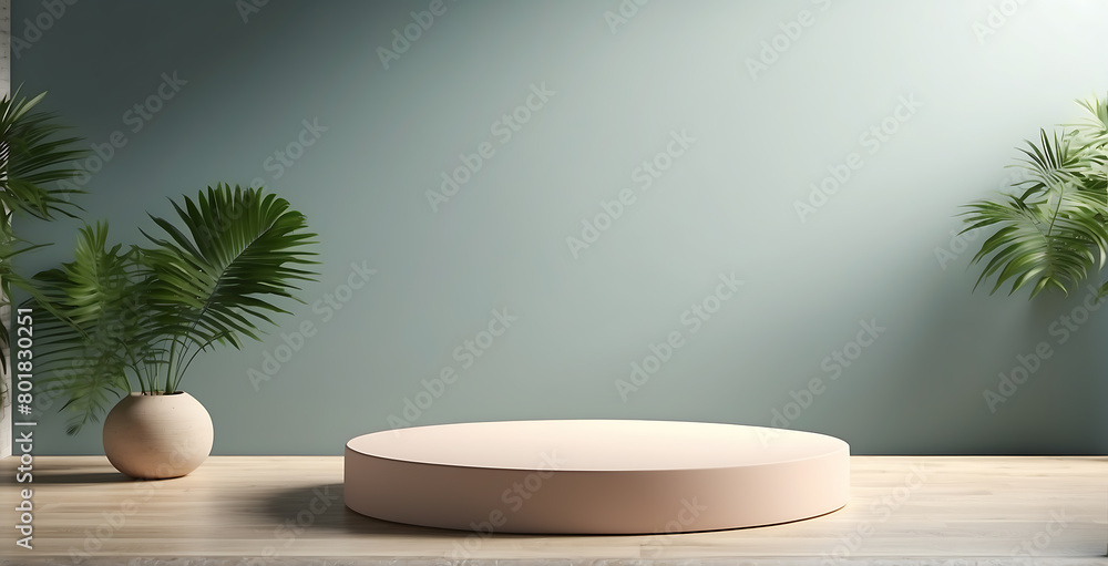 Empty beautiful 3D round podium with copy space Perfect platform for showing your products Empty beautiful 3D round podium with copy space Perfect platform for showing your products