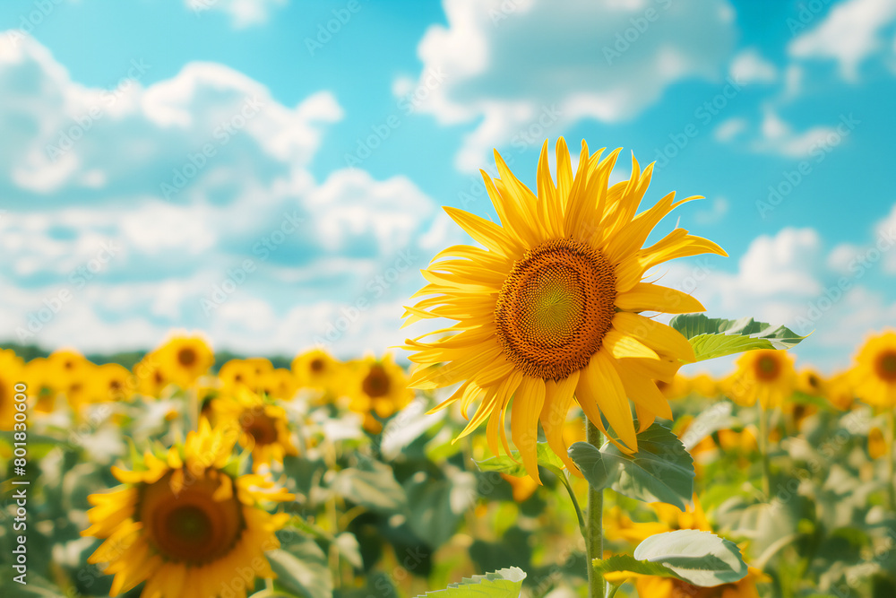 Sunflower field in the countryside Sunflower field in the countryside