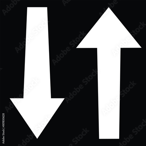 White horizontal long dual arrow. Straight two headed white arrow cursor, horizontal element, thick pointer vector icon . Eps 10.