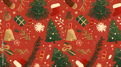 christmas seamless pattern photo