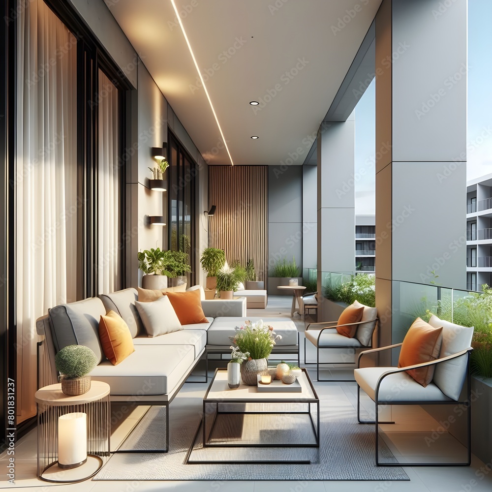 Fototapeta premium an apartment terrace