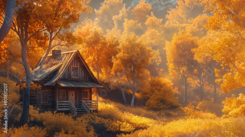 house in autumn