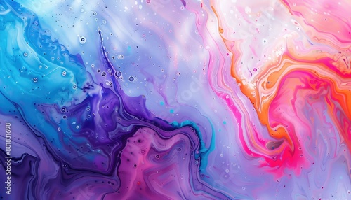 liquid background, liquid painting abstract texture, mixture of bright acrylic colors photo