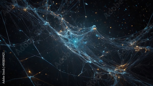 background with stars Cosmic Web Hyperrealistic Visualization of Galactic Filaments and Voids photo