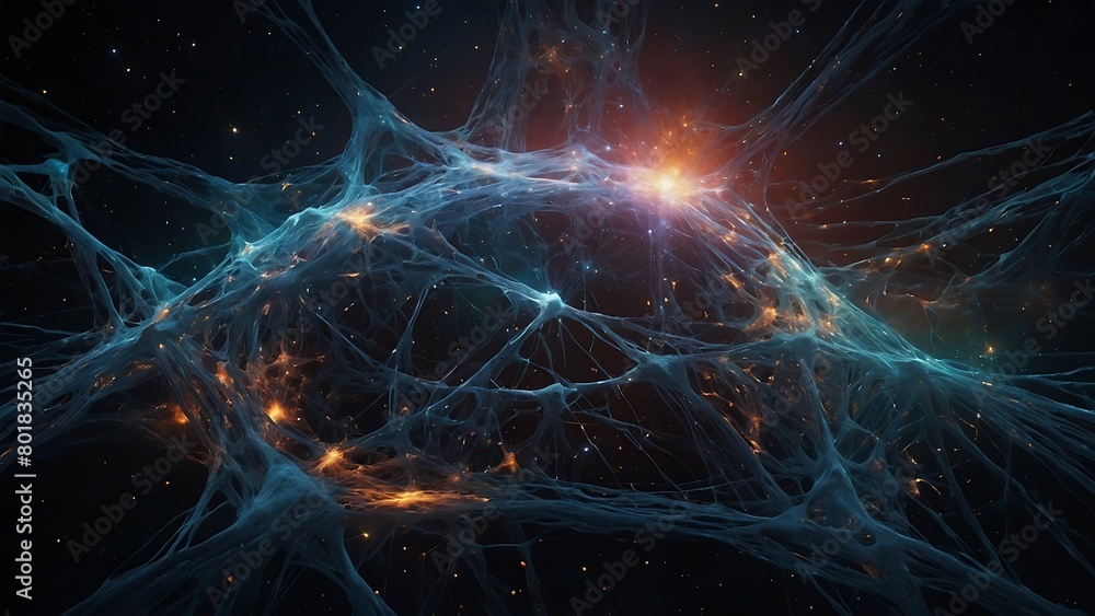abstract light background Cosmic Web Hyperrealistic Visualization of Galactic Filaments and Voids abstract light background Cosmic Web Hyperrealistic Visualization of Galactic Filaments and Voids