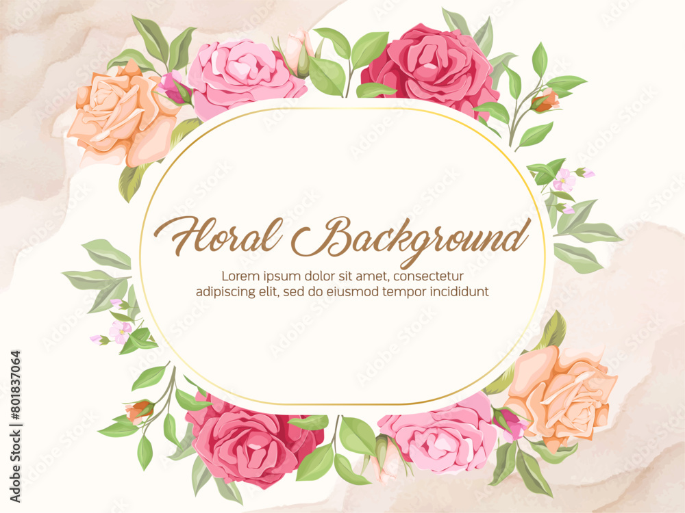 Elegant Floral Wedding Background Template Design Elegant Floral Wedding Background Template Design