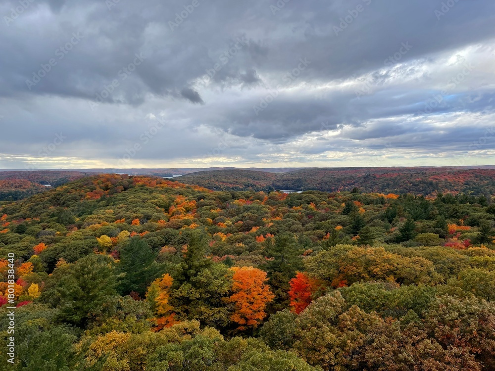 A panoramic view of the fall