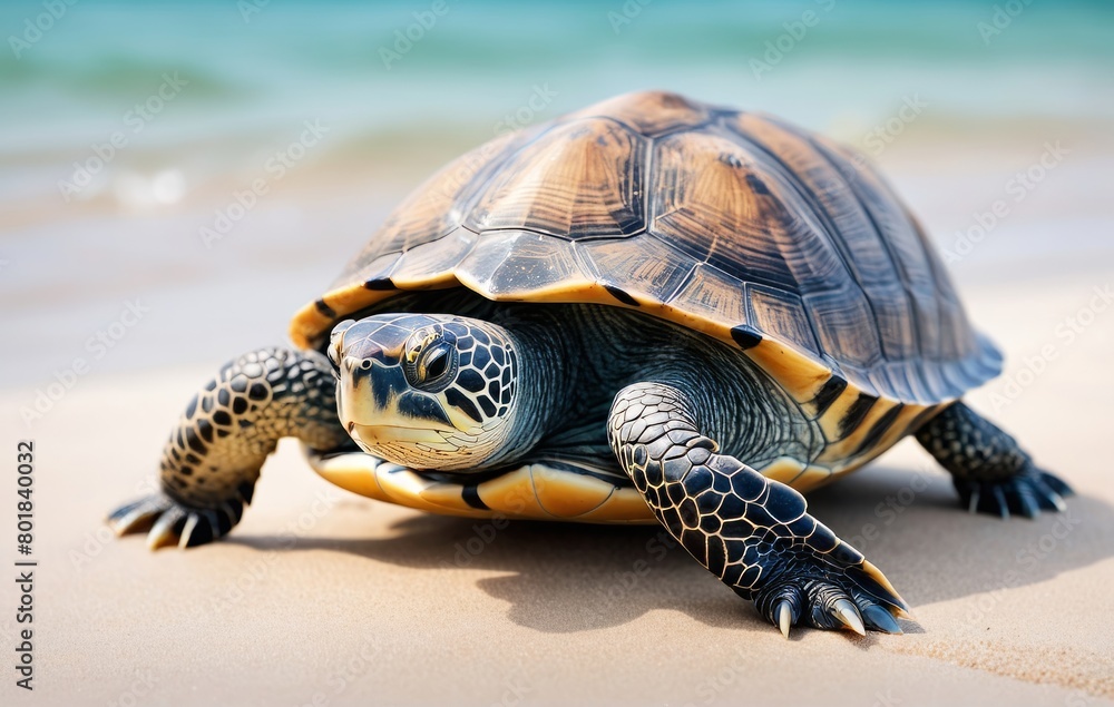 Obraz premium Turtle Eretmochelys imbricata