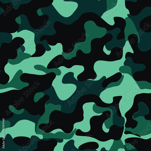  Fashionable camouflage pattern vector illustration modern print