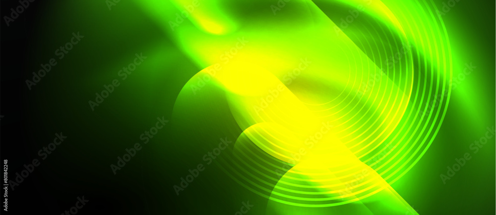 A swirling pattern of green and yellow on a black background resembling a closeup of a terrestrial plants petals. The vibrant colors pop like electric blue in macro photography A swirling pattern of green and yellow on a black background resembling a closeup of a terrestrial plants petals. The vibrant colors pop like electric blue in macro photography