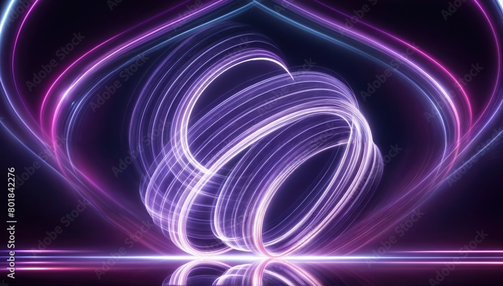 Futuristic Neon Design on Colorful UV Background Futuristic Neon Design on Colorful UV Background