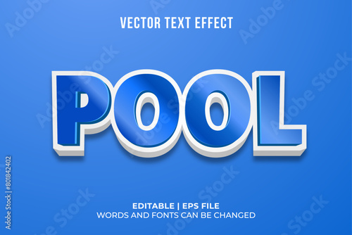 Editable swimming pool text effect