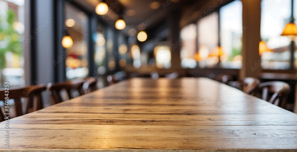 wooden table top blur bokeh Background Ready for product Display, Empty wooden table top with lights bokeh on blur restaurant background wooden table top blur bokeh Background Ready for product Display, Empty wooden table top with lights bokeh on blur restaurant background