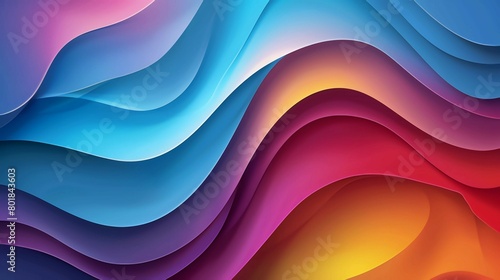 Modern abstract wave flowing gradiant background, generative ai