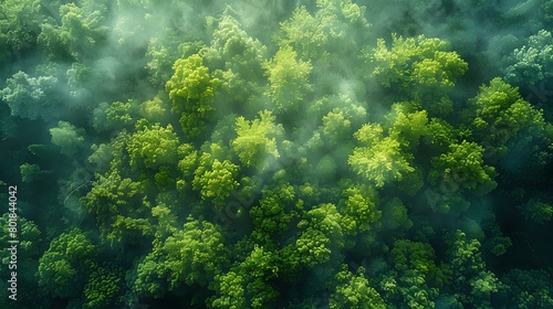 Serene Forest Canopy  Aerial Image of Nature s Dynamic Equilibrium