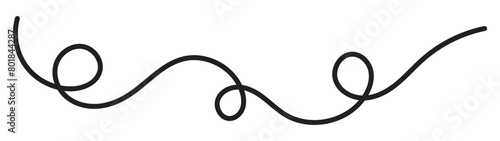 Squiggle line design element. Curved line design
