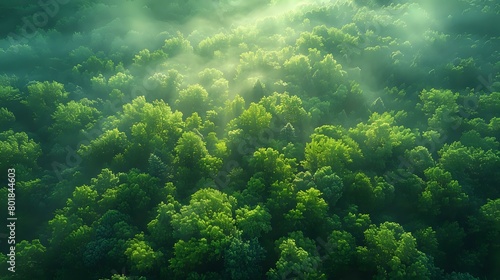 Aerial Perspective of Untouched Wilderness  Pure and Serene Natural World