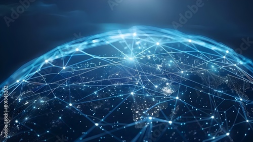 Global communication technology connecting businesses and individuals worldwide through digitalization and the internet . Concept Global Communication, Technology, Connectivity, Digitalization