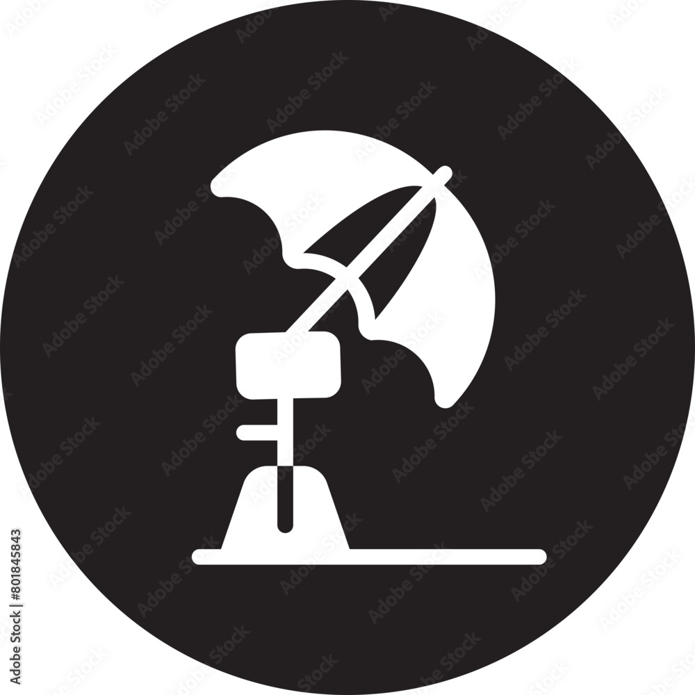 studio lighting glyph icon