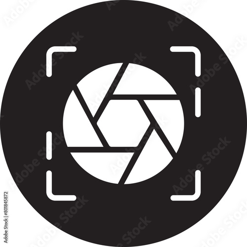 diaphragm glyph icon