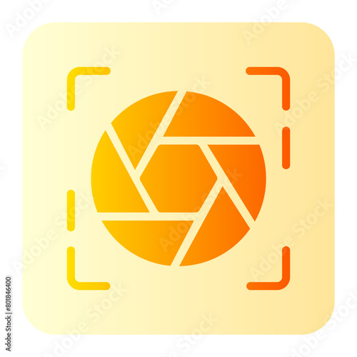 diaphragm gradient icon