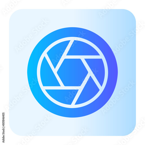 diaphragm gradient icon