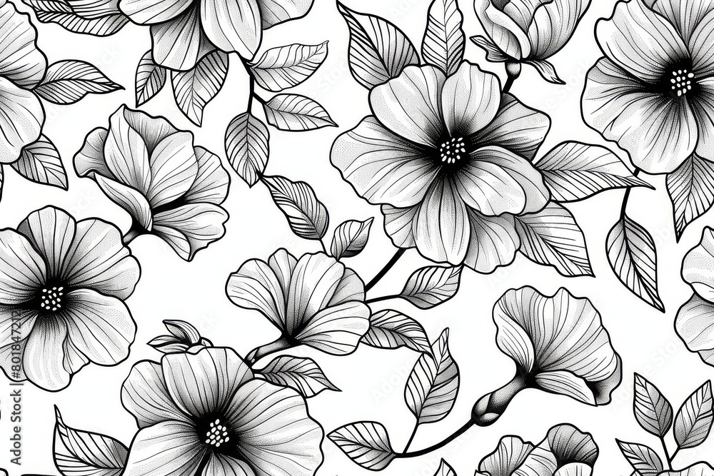 Creative floral impressions. Seamless pattern for fabric crafting