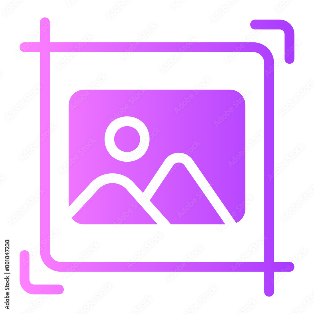 crop gradient icon