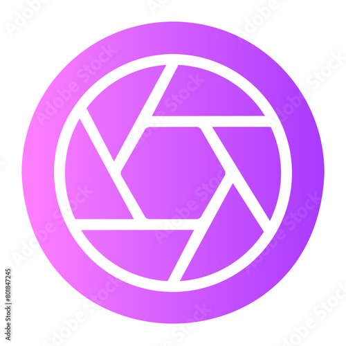 diaphragm gradient icon
