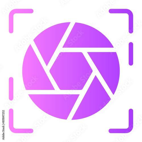 diaphragm gradient icon