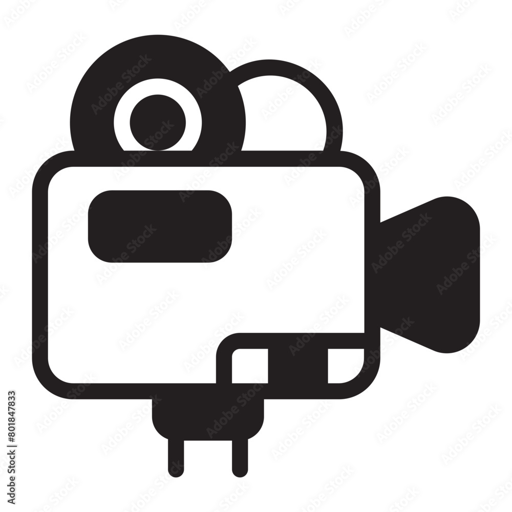 video camera glyph icon video camera glyph icon