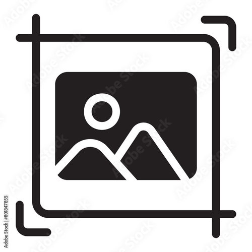 crop glyph icon