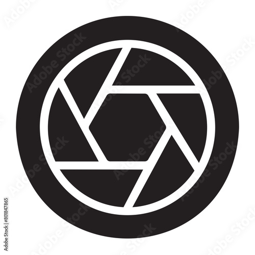 diaphragm glyph icon