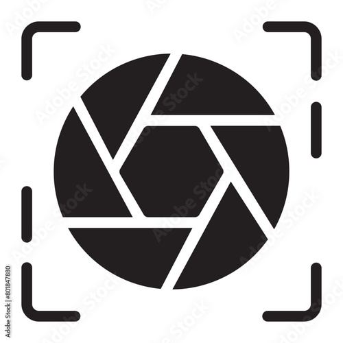 diaphragm glyph icon